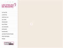 Tablet Screenshot of lesetoilesdemougins.com